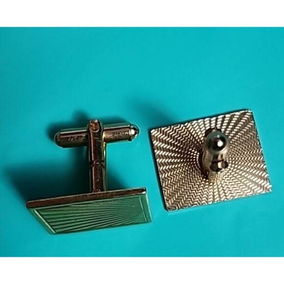 Vintage Men’s Gold-Tone Cufflinks – Classic Mid-Century Retro Costume Jewelry - Picture 3 of 5